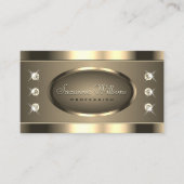 Luxe Goudbruin met Juwelen QR Code en Foto Visitekaartje (Voorkant)