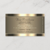 Luxe Goudbruin met Strass Stones en Logo Visitekaartje (Achterkant)