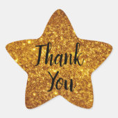 Luxe goudbruin ster sticker (Voorkant)
