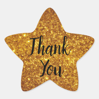 Luxe goudbruin ster sticker