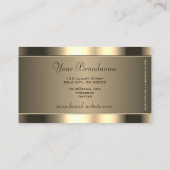 Luxe Goudbruine ovale vorm en Strass Stones Visitekaartje (Achterkant)