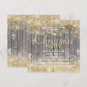 Luxe goudconfetti kerstfeest kaart (Voorkant / Achterkant)