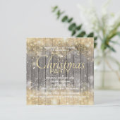 Luxe goudconfetti kerstfeest kaart (Staand voorkant)