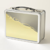Luxe gouddecoratie op goud en zilver, Monogram (Achterkant)
