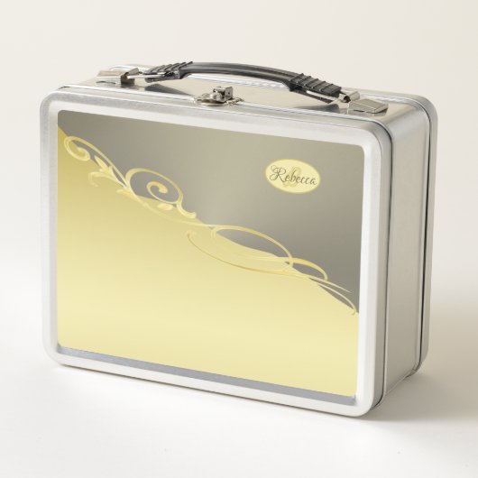 Luxe gouddecoratie op goud en zilver, Monogram (Voorkant)