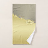 Luxe gouddecoratie op goud en zilver, Monogram Bad Handdoek (Handdoek)