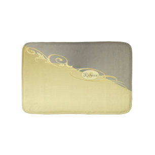 Luxe gouddecoratie op goud en zilver, Monogram Badmat