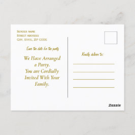 Luxe gouddecoratie op goud en zilver, Monogram Briefkaart