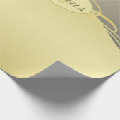 Luxe gouddecoratie op goud en zilver, Monogram Cadeaupapier (Hoek)
