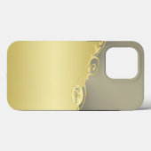 Luxe gouddecoratie op goud en zilver, Monogram Case-Mate iPhone Case (Achterkant (horizontaal))