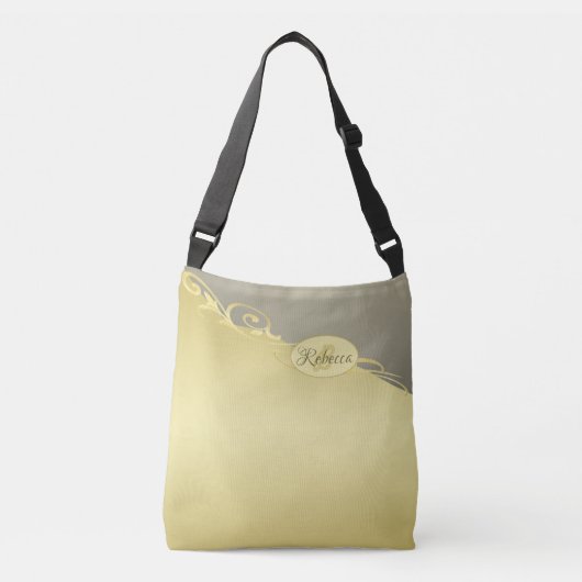 Luxe gouddecoratie op goud en zilver, Monogram Crossbody Tas (Voorkant)