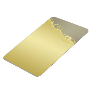 Luxe gouddecoratie op goud en zilver, Monogram Magneet