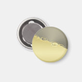 Luxe gouddecoratie op goud en zilver, Monogram Magneet (Voorkant / Achterkant)