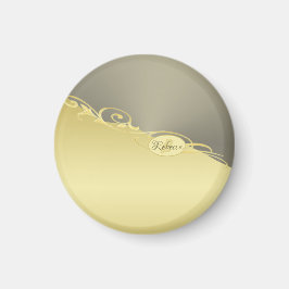 Luxe gouddecoratie op goud en zilver, Monogram Magneet