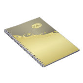 Luxe gouddecoratie op goud en zilver, Monogram Notitieboek (Rechterzijde)