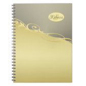 Luxe gouddecoratie op goud en zilver, Monogram Notitieboek (Voorkant)
