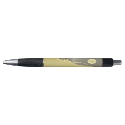 Luxe gouddecoratie op goud en zilver, Monogram Pen (Voorkant)
