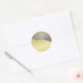 Luxe gouddecoratie op goud en zilver, Monogram Ronde Sticker (Envelop)