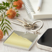 Luxe gouddecoratie op goud en zilver, Monogram Sleutelhanger (Voorkant Rechts)