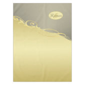 Luxe gouddecoratie op goud en zilver, Monogram Tafelkleed (Voorkant)
