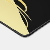 Luxe gouddecoratie op gouden en zwarte achtergrond bureaumat (Hoek)