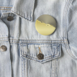 Luxe gouddecoratief op goud en zilver, Monogram, Ronde Button 5,7 Cm