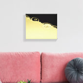 Luxe gouddecoratief op goud en zwart, Monogram, Canvas Afdruk (Insitu (Woonkamer))