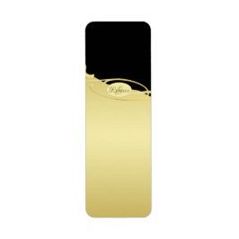 Luxe gouddecoratief op goud en zwart, Monogram, Etiket