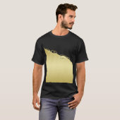 Luxe gouddecoratief op goud en zwart, Monogram, T-shirt (Voorkant volledig)
