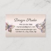 luxe gouddruppels voor regenboogvlinders visitekaartje (Achterkant)