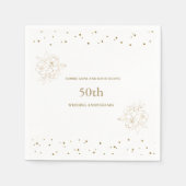 Luxe Gouden 50ste Huwelijksverjaardag  Servet (Voorkant)