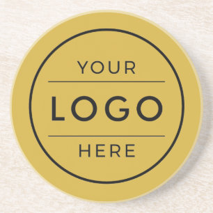 Luxe Gouden Aangepaste Zakelijke Logo Merk Zandsteen Onderzetter