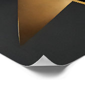 Luxe Gouden Abstracte Geometrische Architectuur Poster (Hoek)
