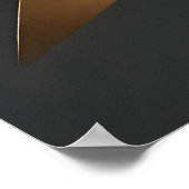 Luxe Gouden Abstracte Geometrische Architectuur Poster (Hoek)