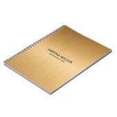 Luxe Gouden Achtergrond Notitieboek (Linkerzijde)