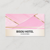 Luxe gouden afwerking | Roze marmer Visitekaartje (Voorkant)