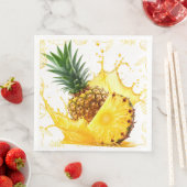 Luxe Gouden Ananas Tropische Servetten (Insitu)