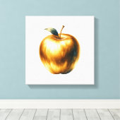 Luxe gouden appel canvas afdruk (Insitu (Houten vloer))