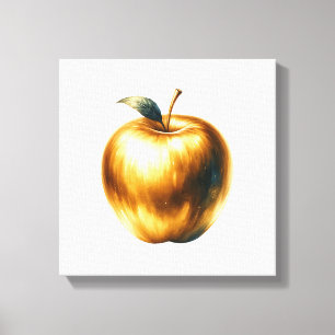 Luxe gouden appel canvas afdruk