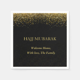 Luxe Gouden Arabische kalligrafie Hajj Mubarak  Servet
