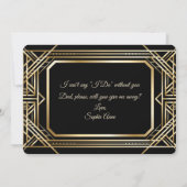 Luxe Gouden Art Deco Geweldig Zal Je Me Weggeven Kaart (Achterkant)