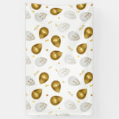 Luxe Gouden Ballonnen & Confetti Banner (Verticaal)