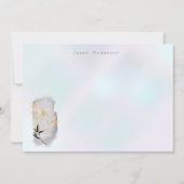 Luxe Gouden Bamboe Monogram Nota Kaart Notitiekaartje (Voorkant)