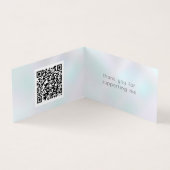 Luxe gouden bamboe QR Code Visitekaartje (Binnen)