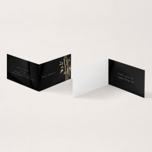 Luxe gouden bamboe QR Code Visitekaartje