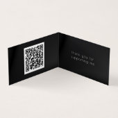 Luxe gouden bamboe QR Code Visitekaartje (Binnen)