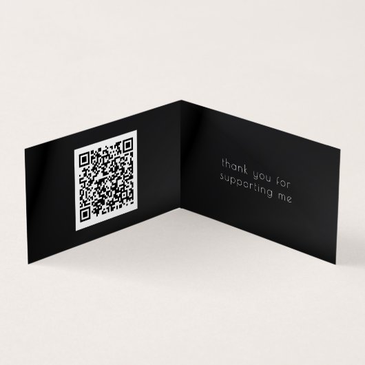 Luxe gouden bamboe QR Code Visitekaartje (Binnen)