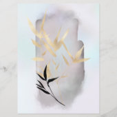 Luxe Gouden Bamboe Salon Prijs Kaart (Achterkant)