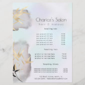 Luxe Gouden Bamboe Salon Prijs Kaart (Voorkant)