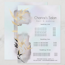 Luxe Gouden Bamboe Salon Prijs Kaart